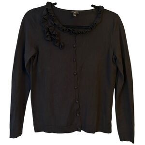 Talbots Petite Silk Blend Lightweight Cardigan with Covered Buttons